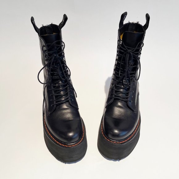**SOLD***. R13 DOUBLE STACK BOOT BLACK SZ 7 - Picture 11 of 16